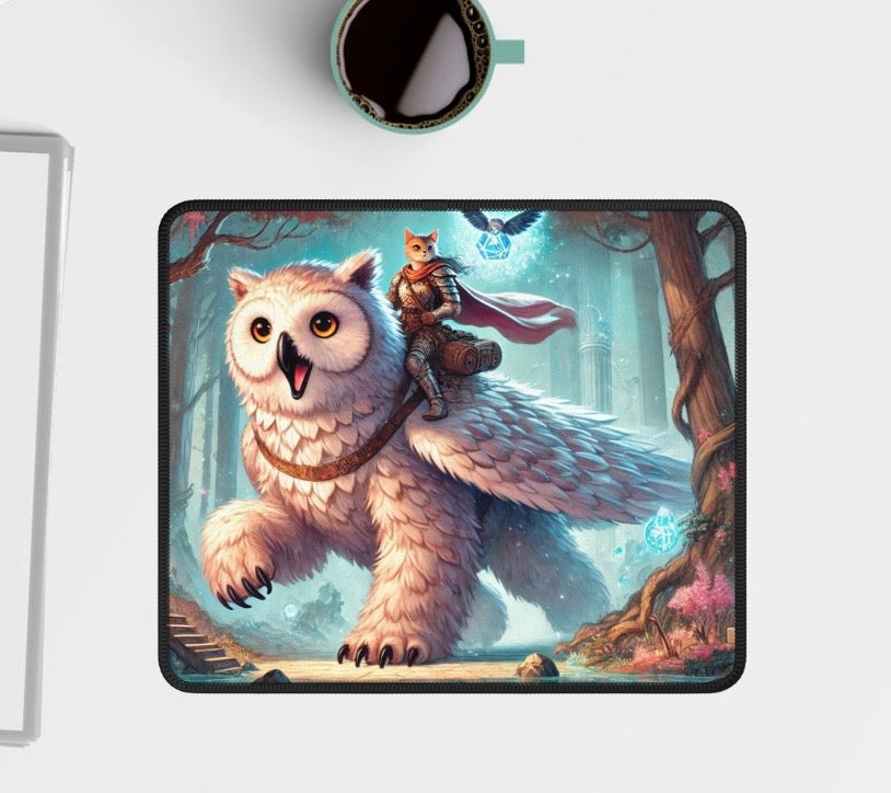 Owl Bear - Cat Lover - Dungeons and Dragons - Gaming Mouse Pad   