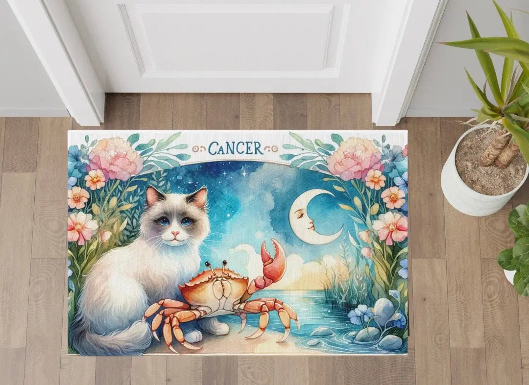 Cancer Zodiac - Cat Lover - Indoor/Outdoor Rug   