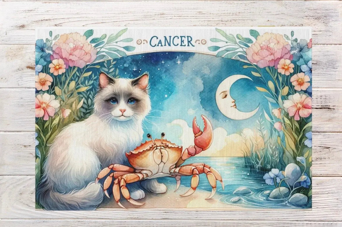 Cancer Zodiac - Cat Lover - Indoor/Outdoor Rug   