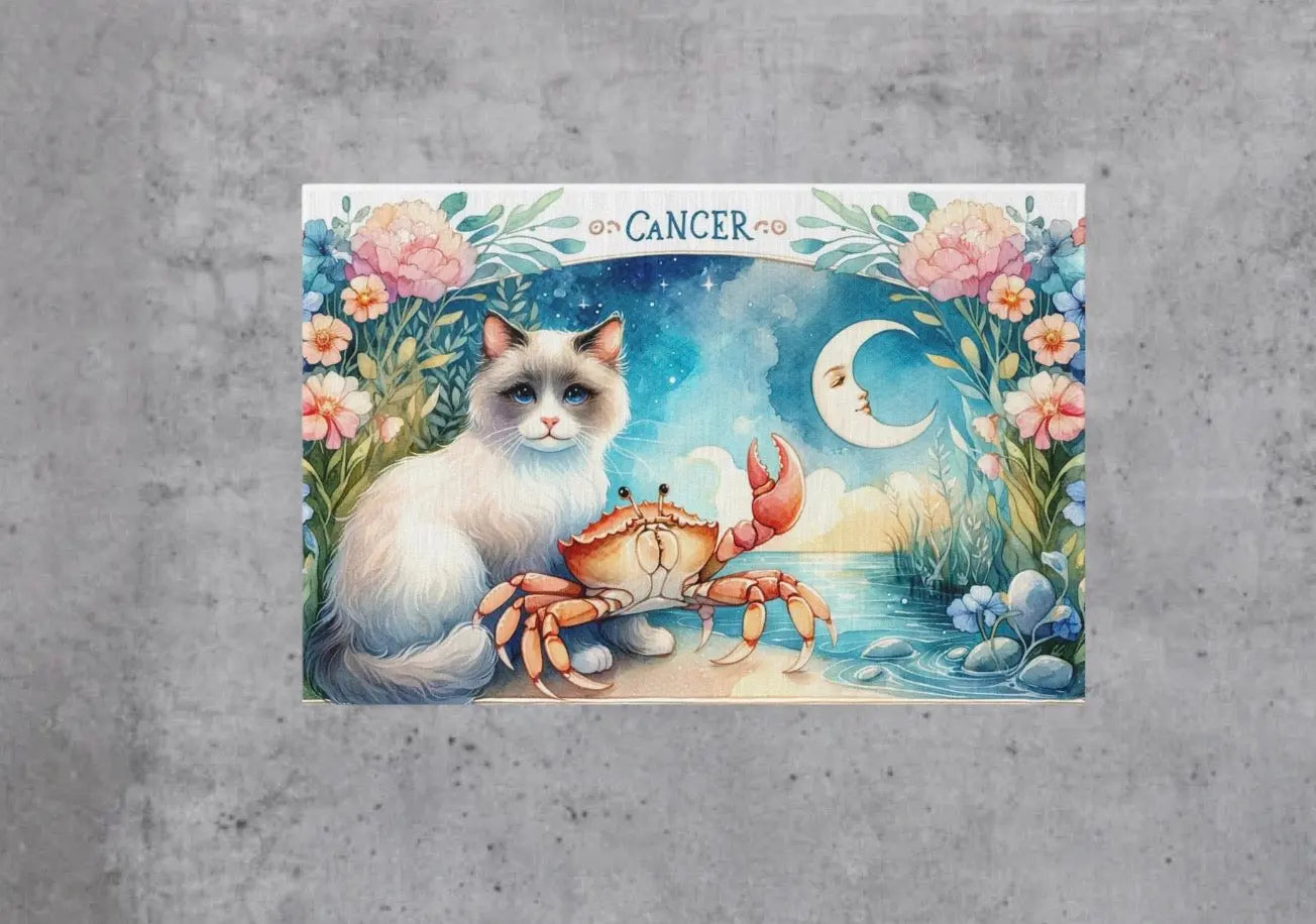 Cancer Zodiac - Cat Lover - Indoor/Outdoor Rug   