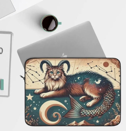 Capricorn Cat Lover - Travel Accessory - Laptop Sleeve   