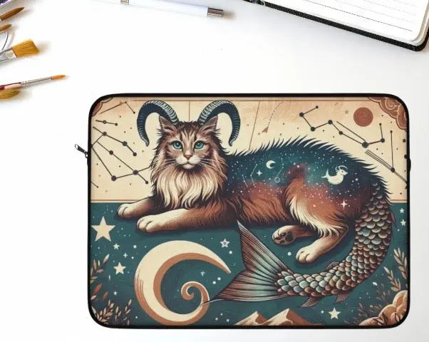 Capricorn Cat Lover - Travel Accessory - Laptop Sleeve   