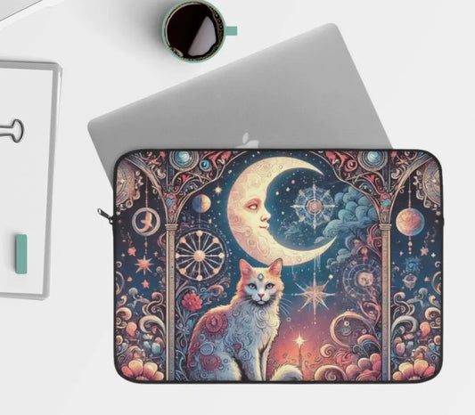 Orange Cat Tarot Magic- Laptop Sleeve   