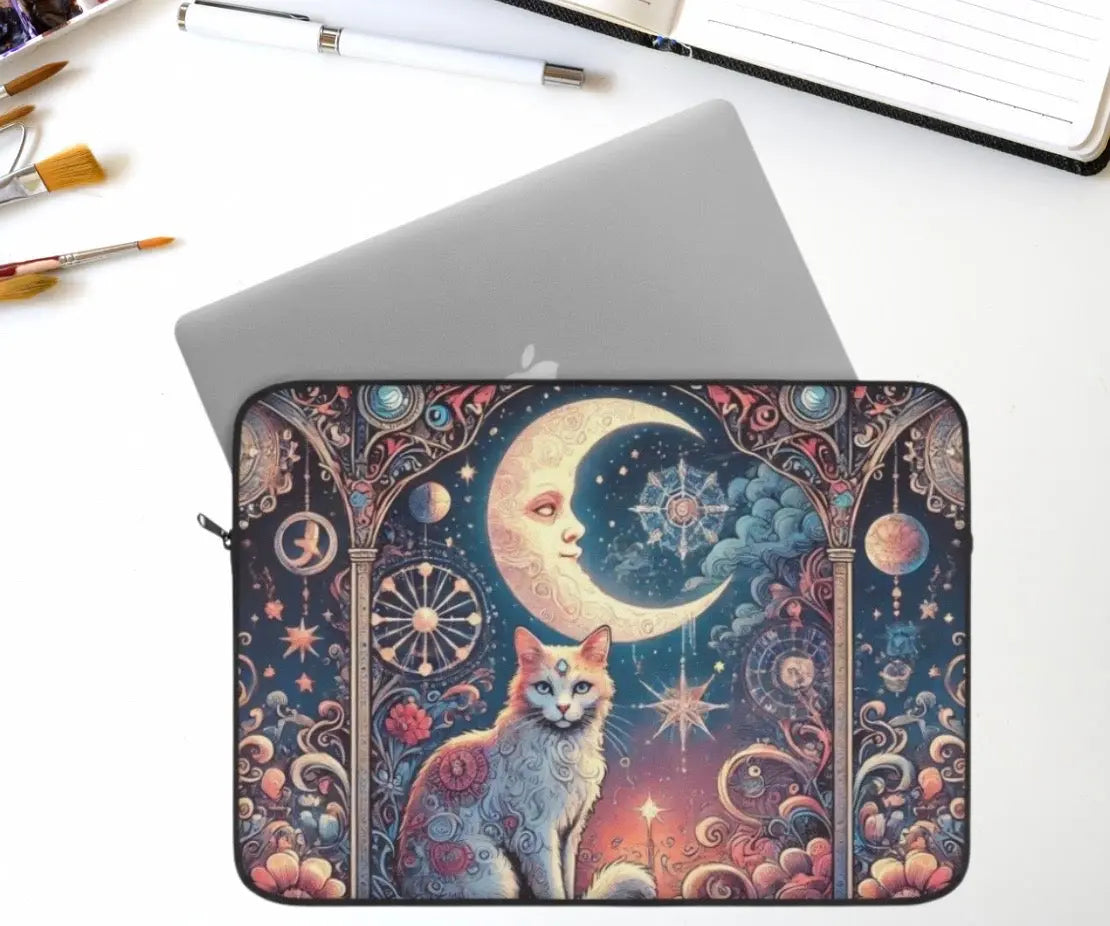 Orange Cat Tarot Magic- Laptop Sleeve   