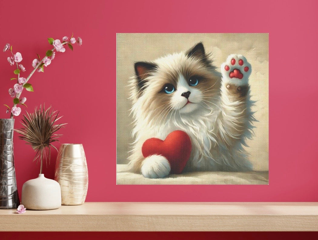 Ragdoll Love - Wall Art Decor 8x8   