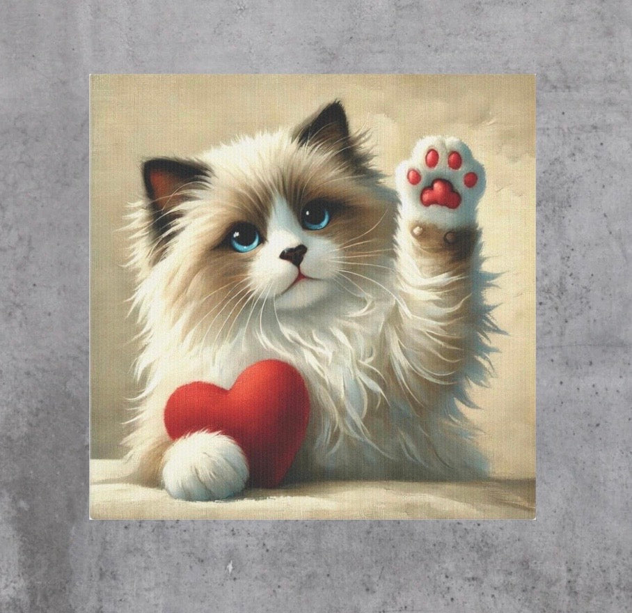 Ragdoll Love - Wall Art Decor 8x8   