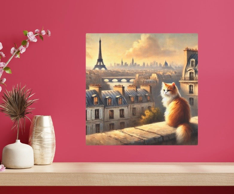 Paris Views - Cat Lover - Wall Art Decor   