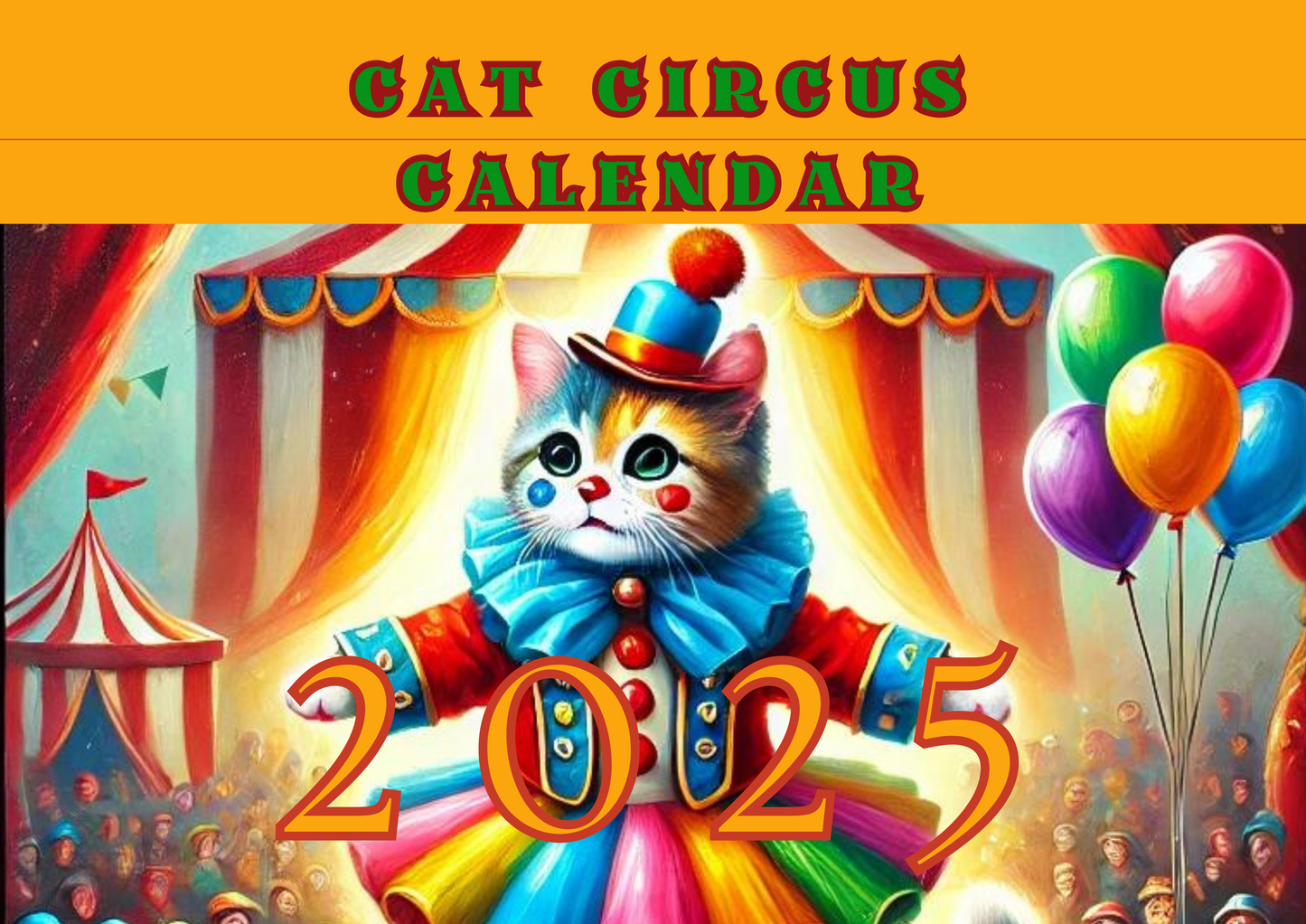 Cat Clown Circus - Calendar (2025)   