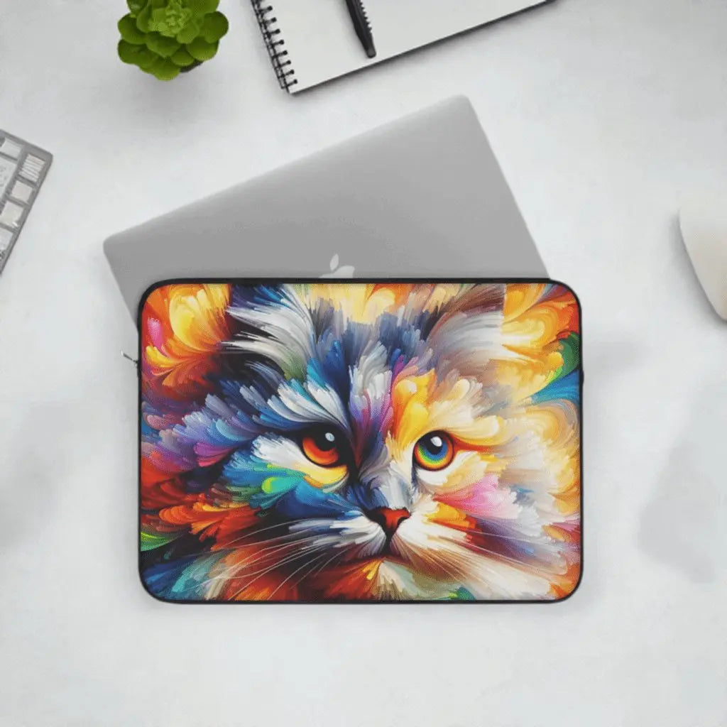 Abstract Rainbow Cat - Laptop Sleeve - Laptop Sleeve