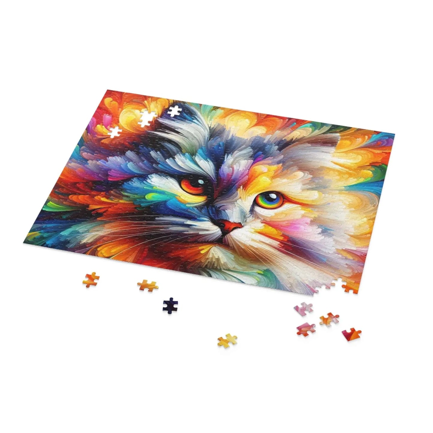 Abstract Watercolor Cat Puzzle (120, 252, 500-Piece) - Puzzle