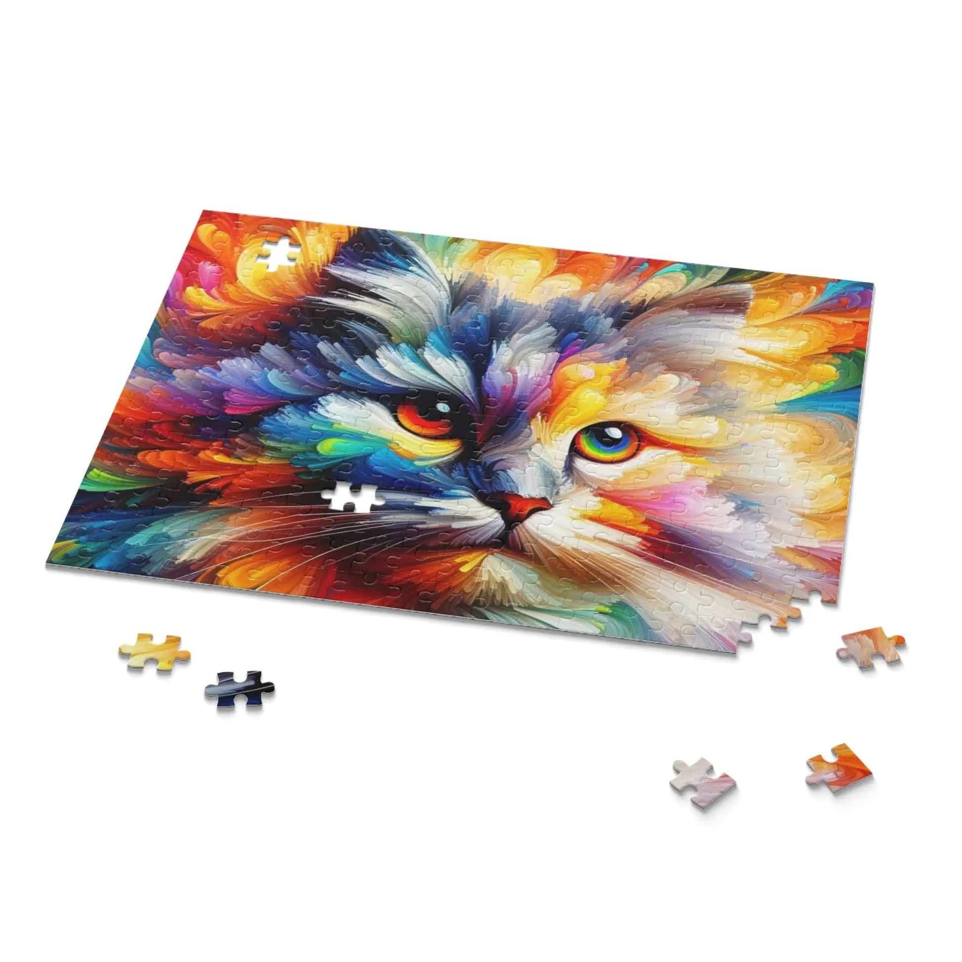 Abstract Watercolor Cat Puzzle (120, 252, 500-Piece) - Puzzle