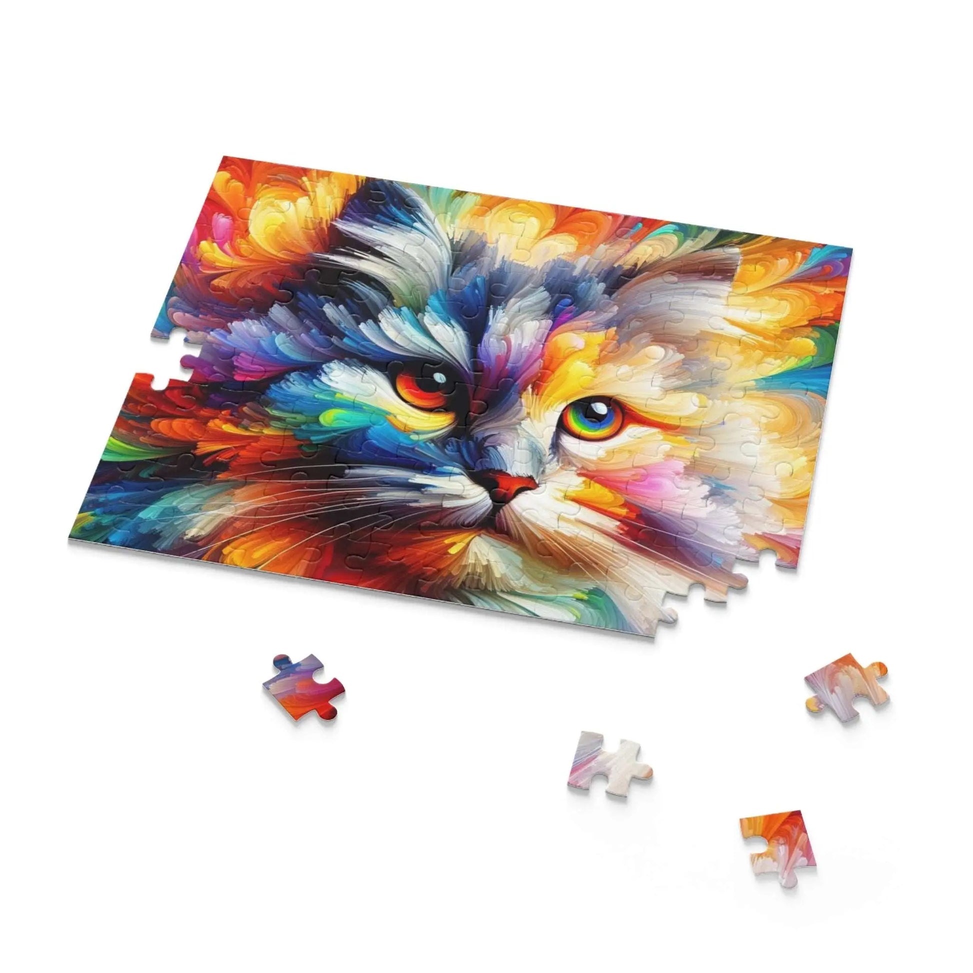 Abstract Watercolor Cat Puzzle (120, 252, 500-Piece) - Puzzle