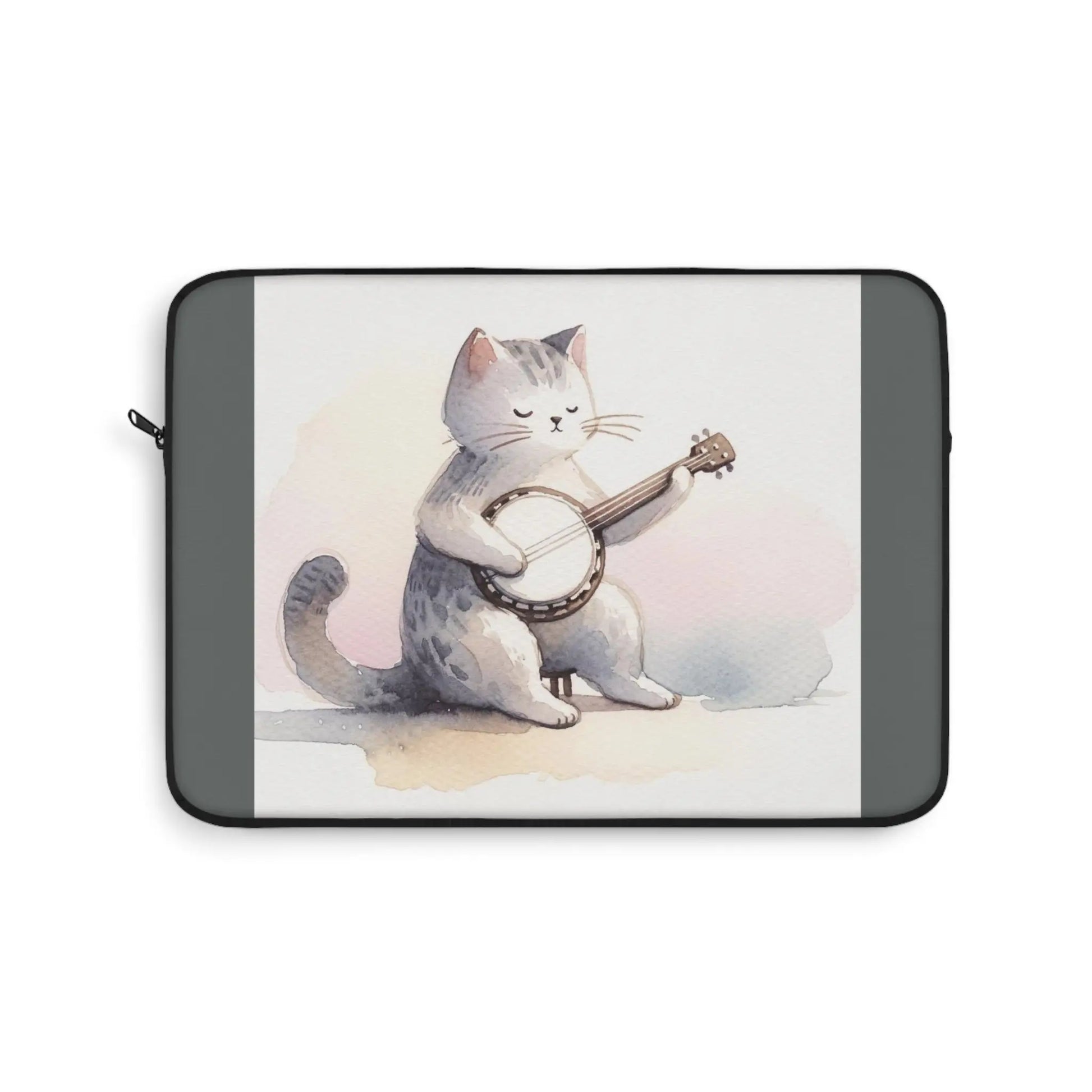 Banjo Player - Cat Lover - Laptop Sleeve - Laptop Sleeve