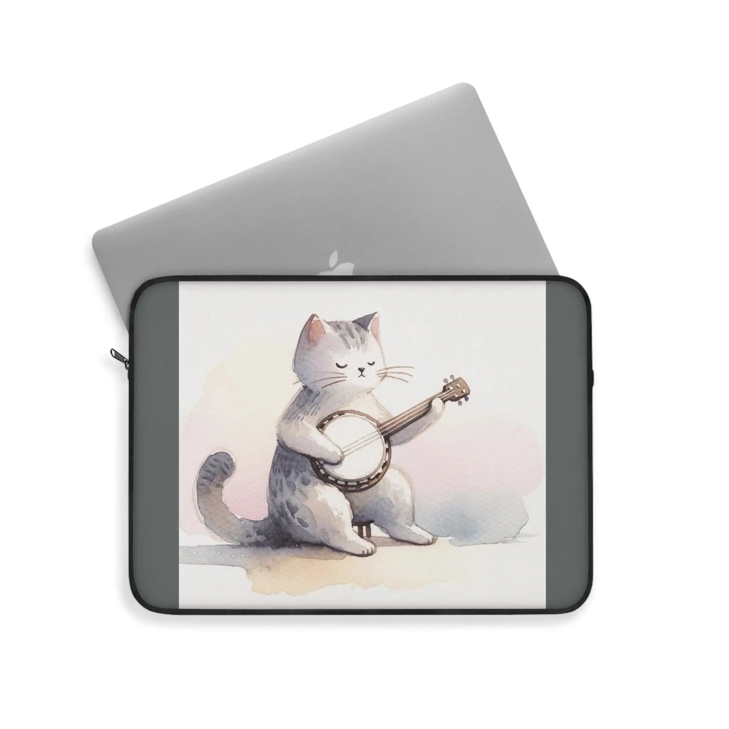 Banjo Player - Cat Lover - Laptop Sleeve - Laptop Sleeve