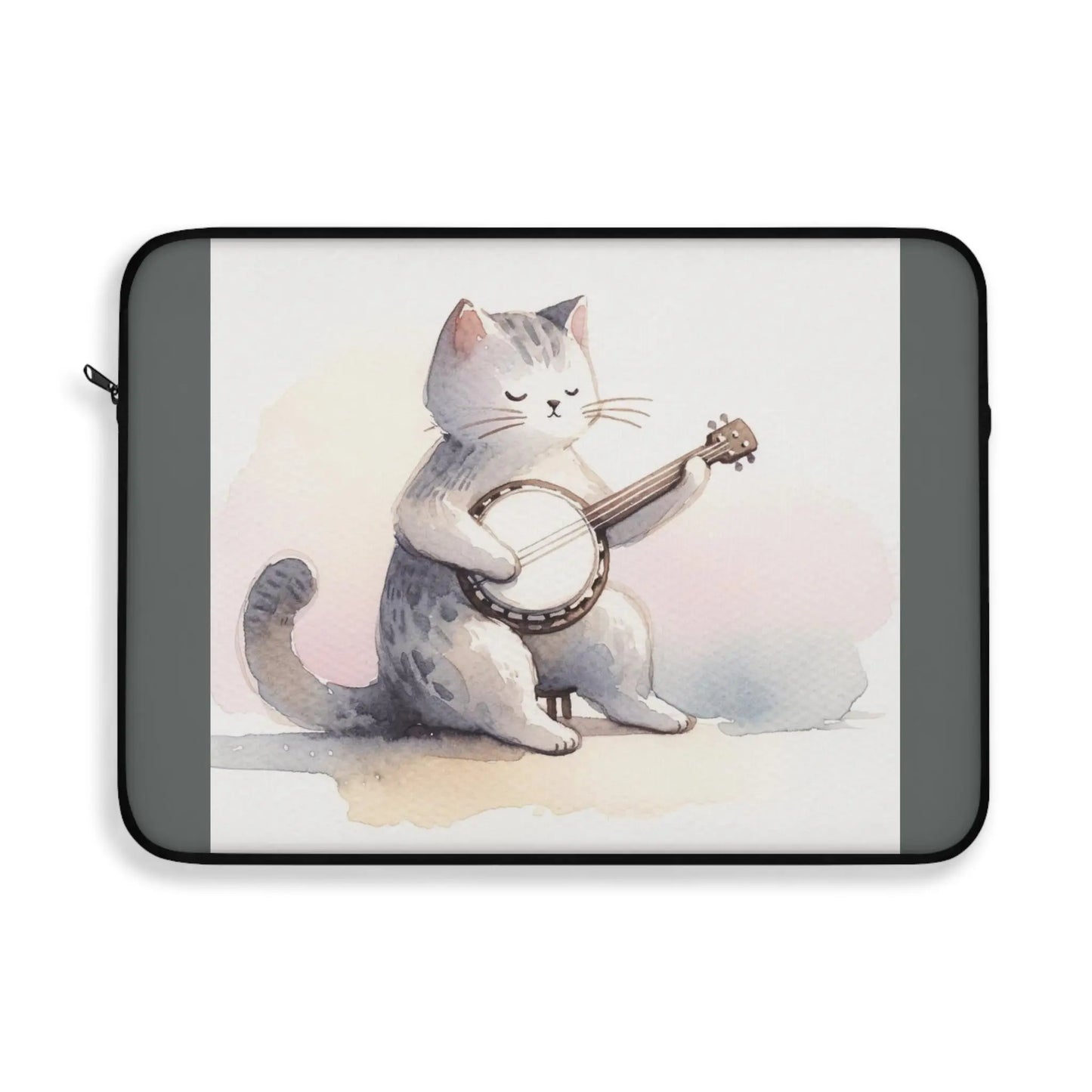 Banjo Player - Cat Lover - Laptop Sleeve - Laptop Sleeve