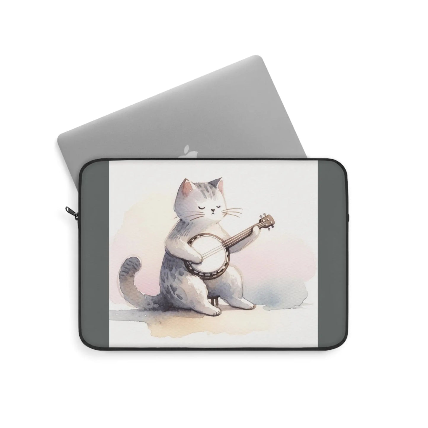 Banjo Player - Cat Lover - Laptop Sleeve - Laptop Sleeve