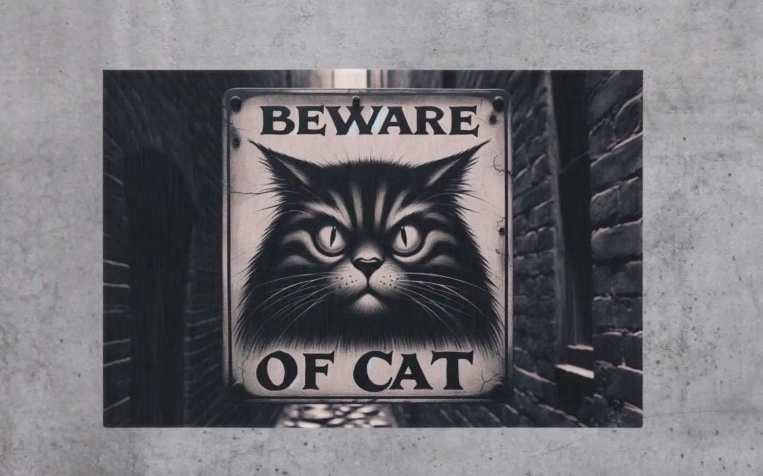 Beware of Cat - Indoor/Outdoor Rug - Home Decor