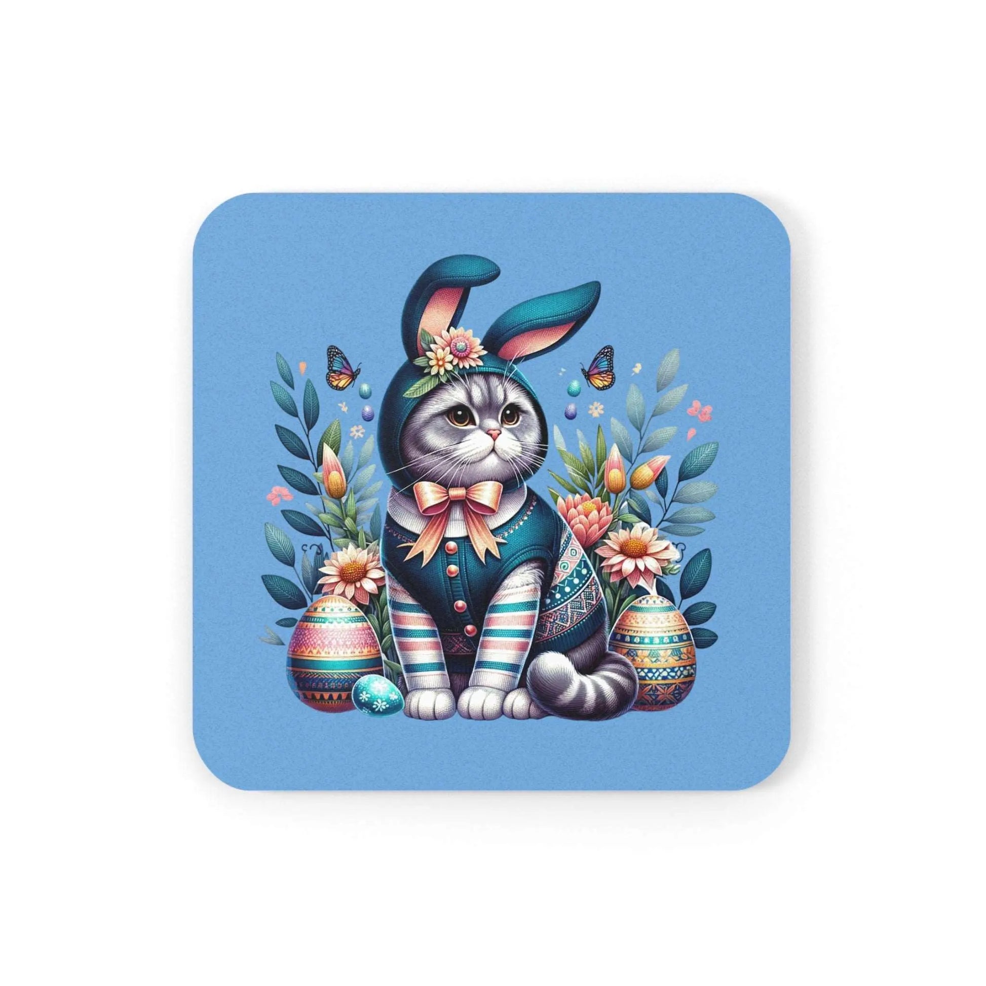 Blue Easter Bunny - Coaster - Easter Decor - Home Decor