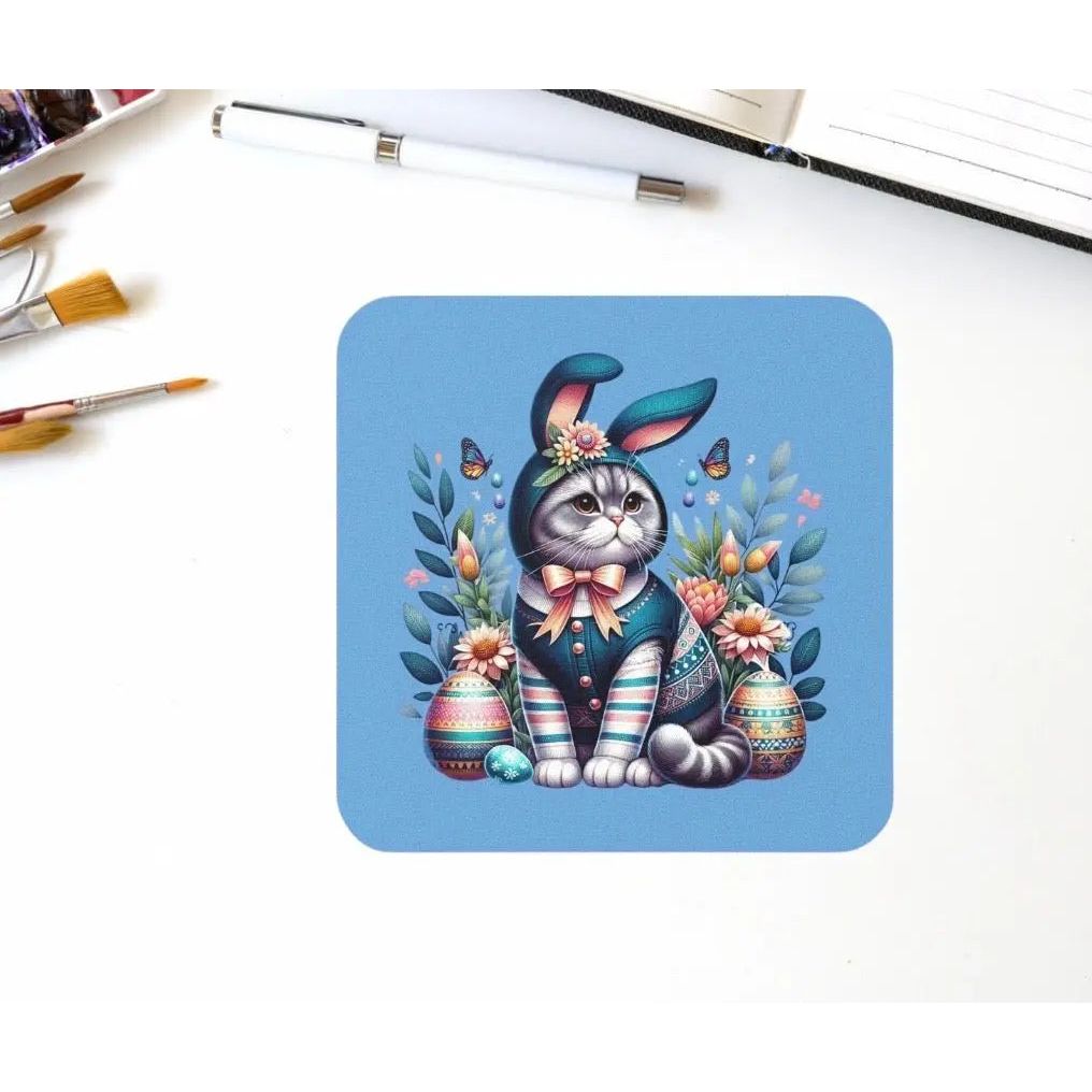 Blue Easter Bunny - Coaster - Easter Decor - Home Decor