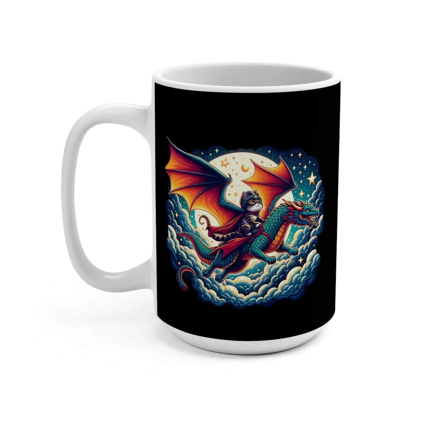 Cat Dragon Rider - Mug 15oz - Mug