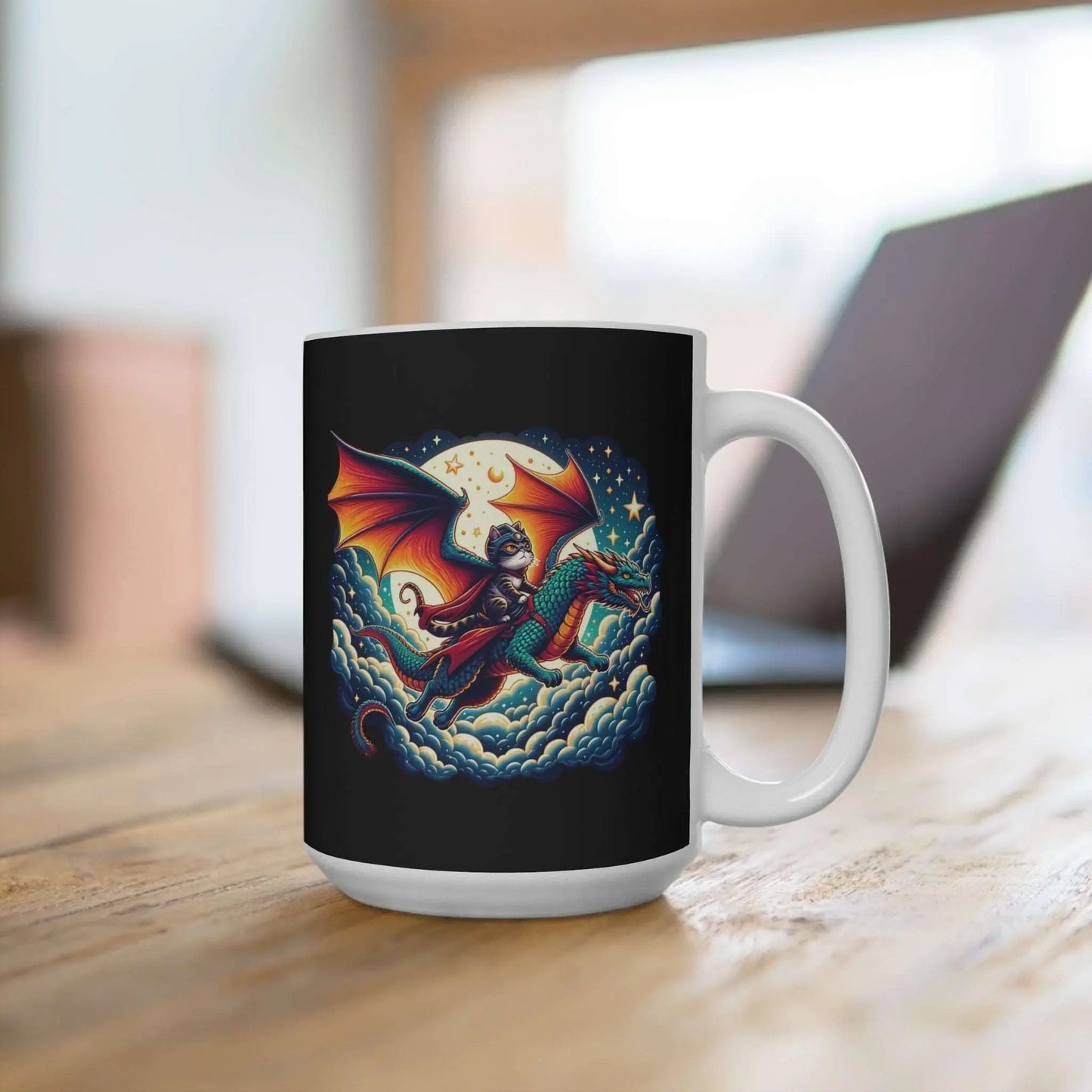 Cat Dragon Rider - Mug 15oz - Mug