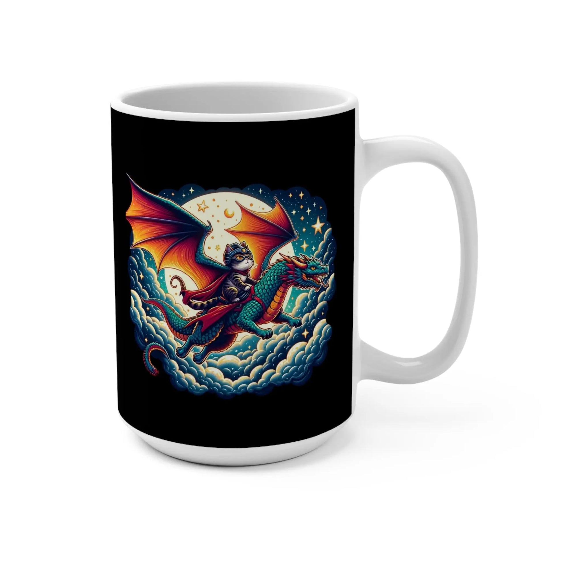 Cat Dragon Rider - Mug 15oz - Mug