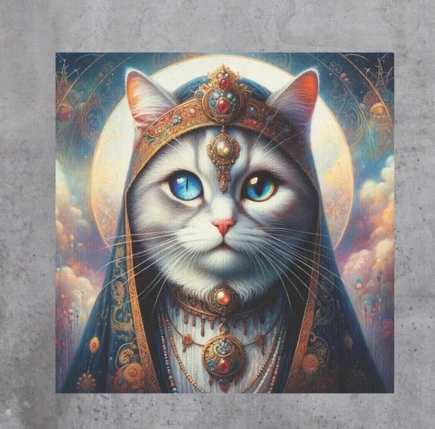 Cat Fortune Teller - Cat Wall Decor - Canvas