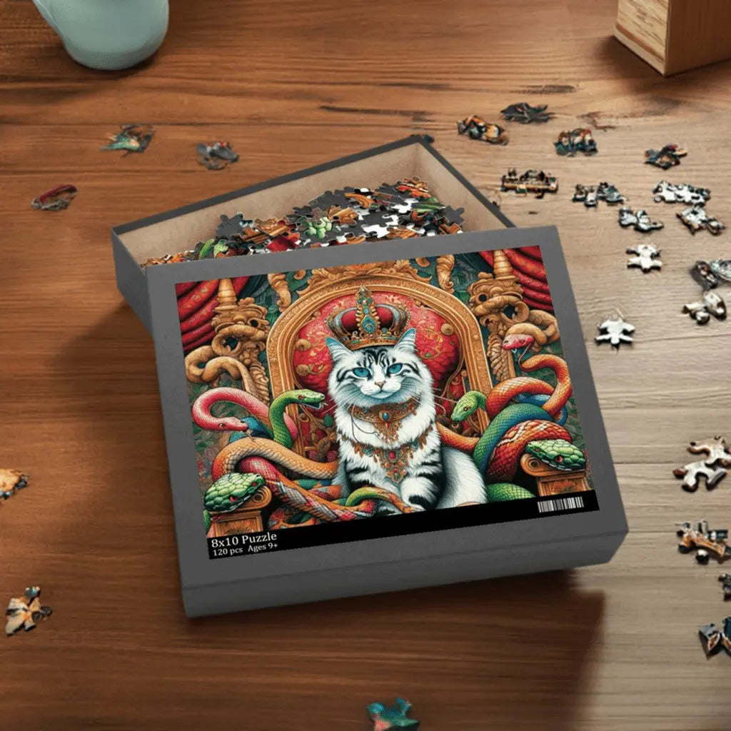 Cat Queen of Snakes Puzzle (120, 252, 500-Piece) - Puzzle