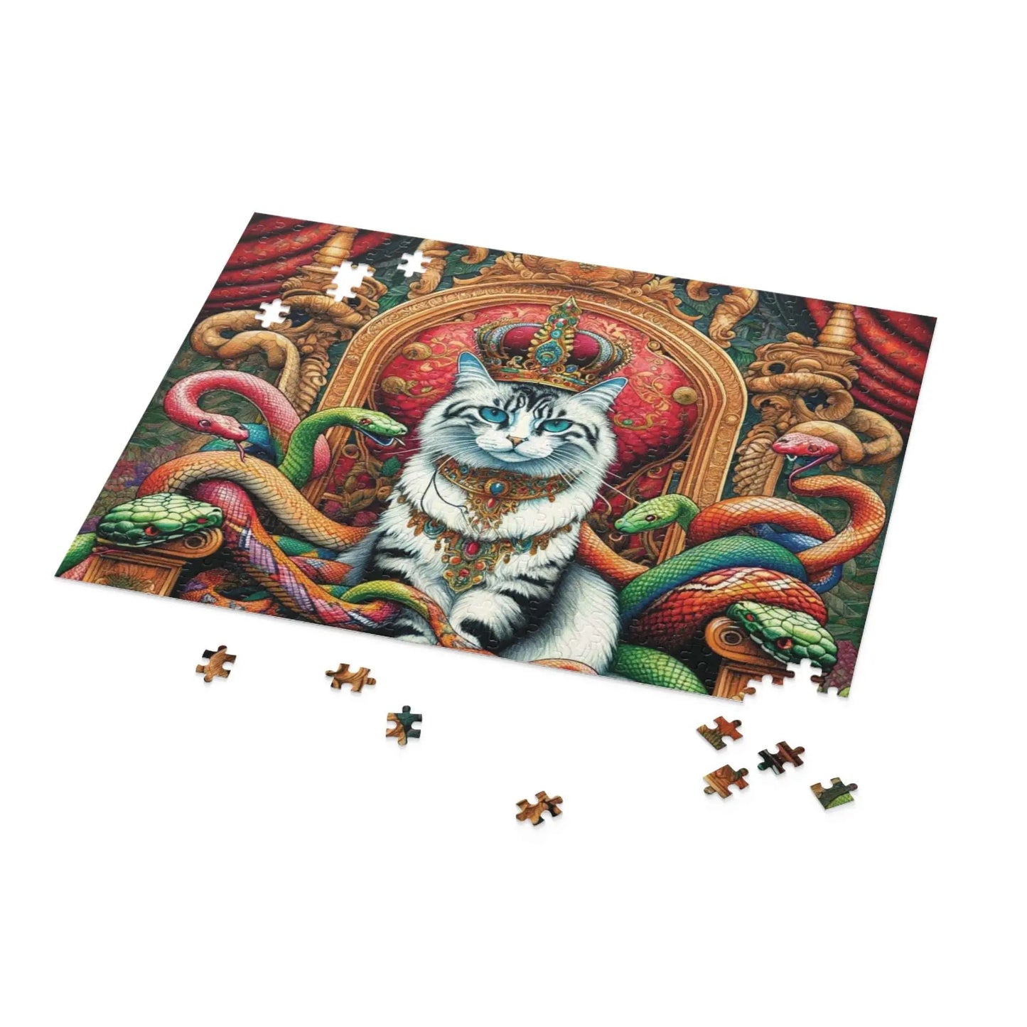 Cat Queen of Snakes Puzzle (120, 252, 500-Piece) - Puzzle