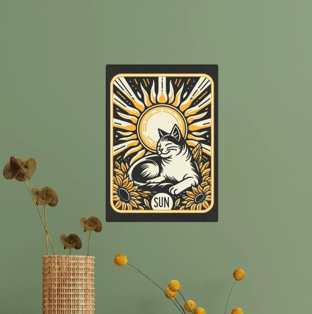 Cat Sun Tarot Canvas Decor - Wall Art - Canvas