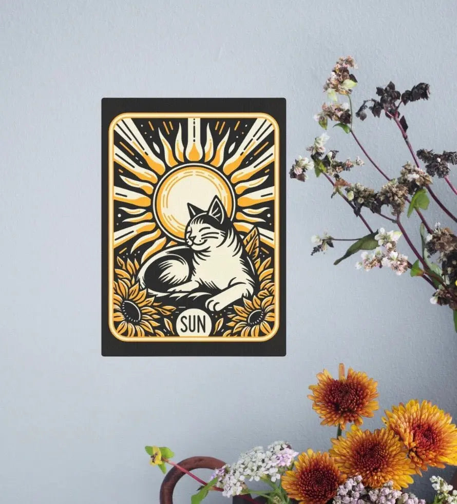 Cat Sun Tarot Canvas Decor - Wall Art - Canvas