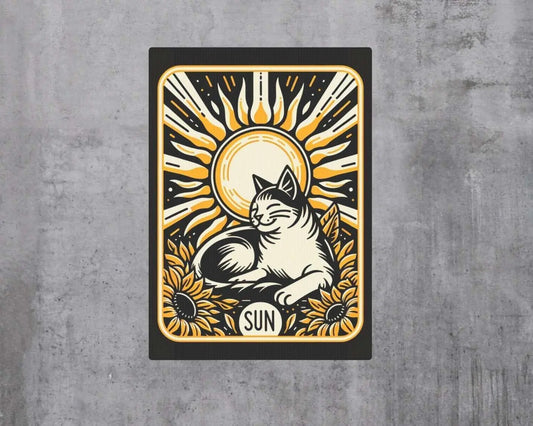 Cat Sun Tarot Canvas Decor - Wall Art - Canvas