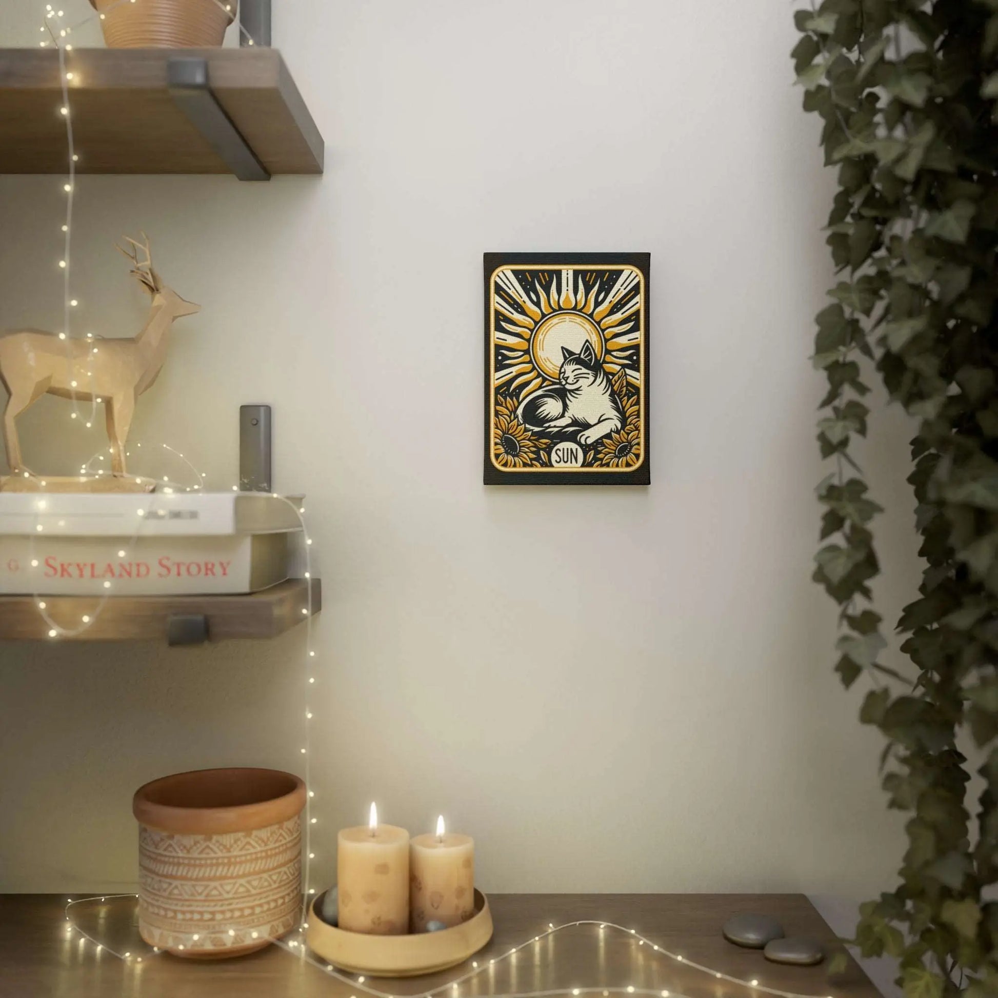 Cat Sun Tarot Canvas Decor - Wall Art - Canvas