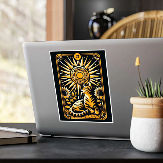 Cat Sun Tarot Decor - Kiss-Cut Vinyl Decals - Paper products