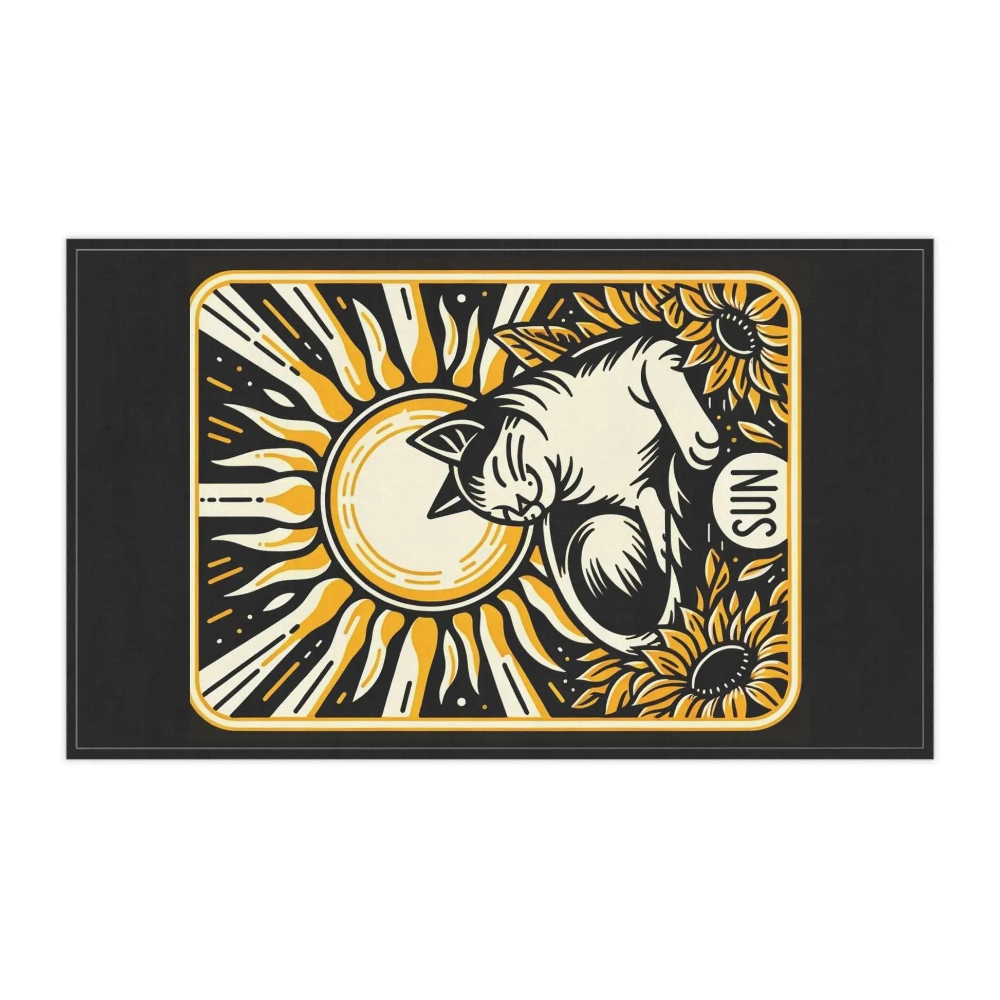 Cat Sun Tarot Graphic - Kitchen Towel - Home Decor