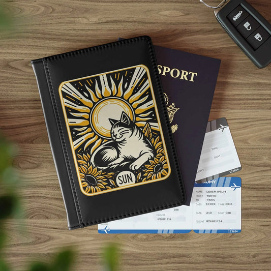 Cat Sun Tarot Graphic - Passport Cover - Accessories