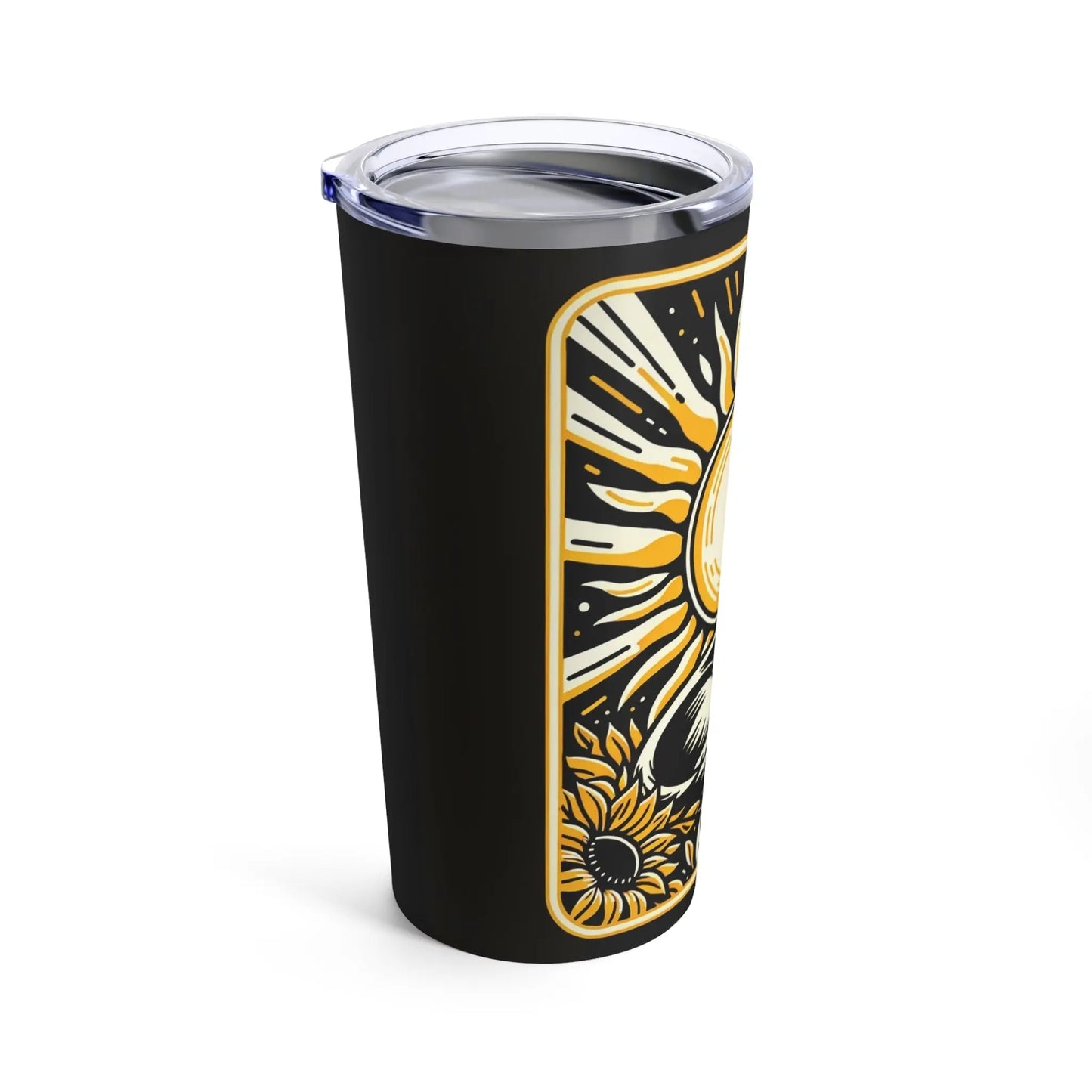 Cat Sun Tarot - Travel Cup - Stainless Steel Tumbler With Lid - Black - Mug