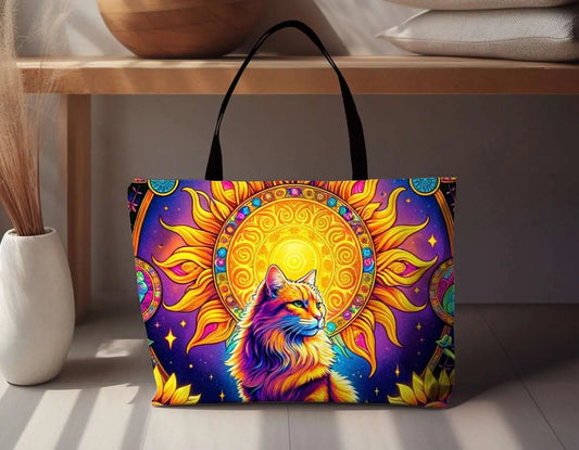 Cat Sunflower - Weekender Tote Bag - Bags