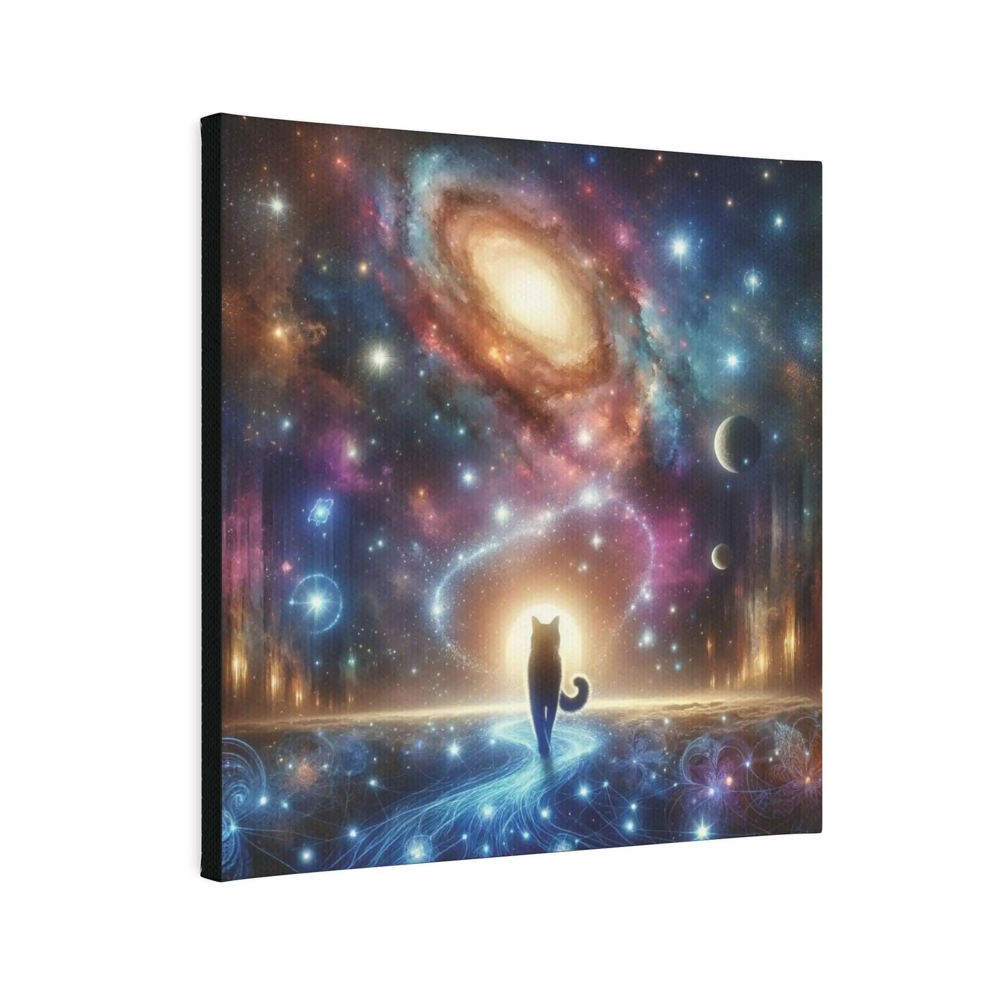 Cat Walking into the Stars - Wall Art Decor - Canvas