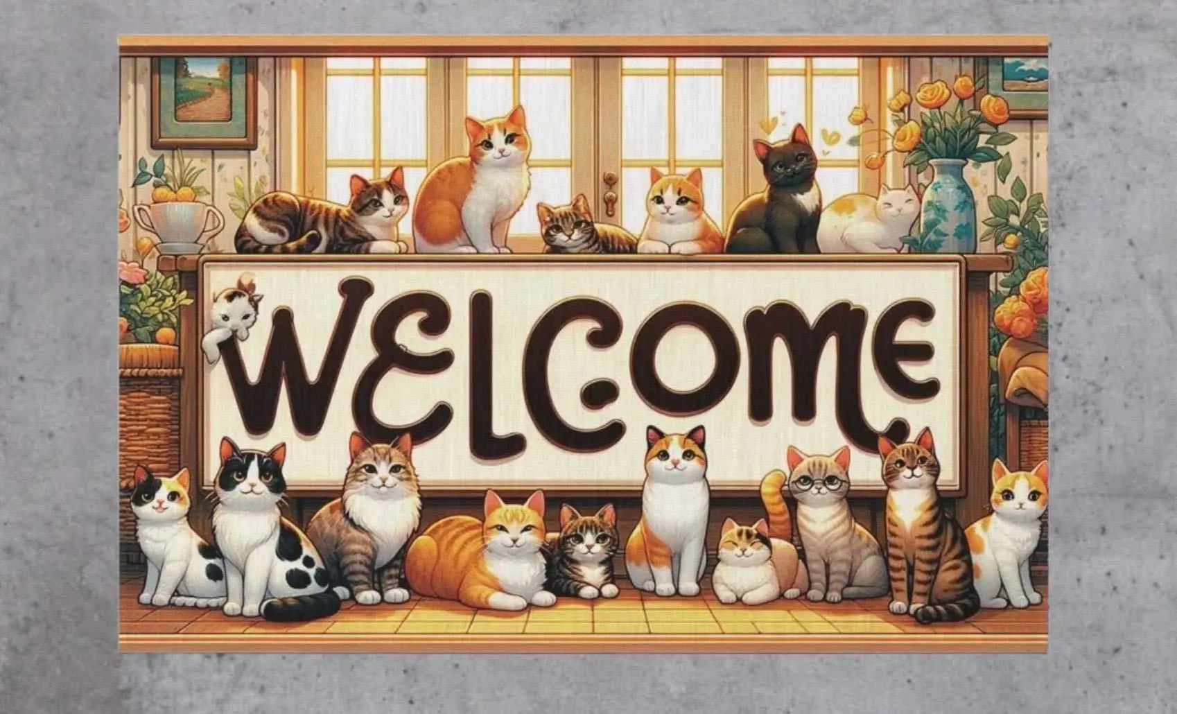 Cat Welcome - Indoor/Outdoor Rug - Home Decor