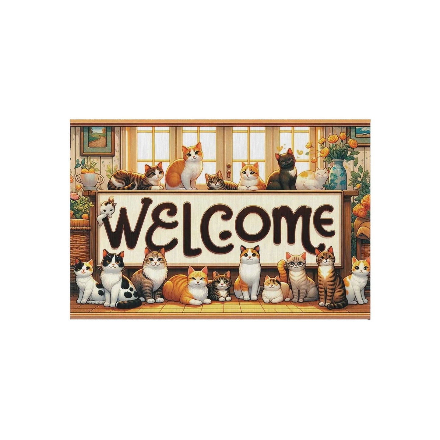 Cat Welcome - Indoor/Outdoor Rug - Home Decor