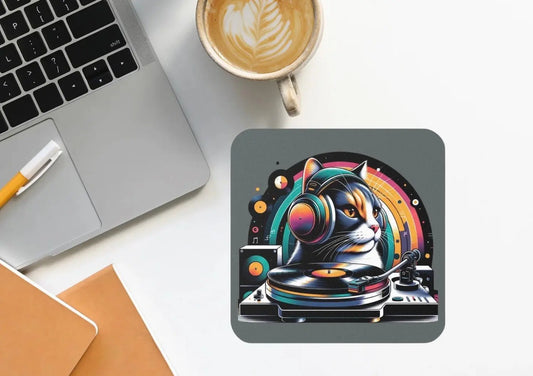 DJ Calico Cat - Coaster - Decor - Home Decor