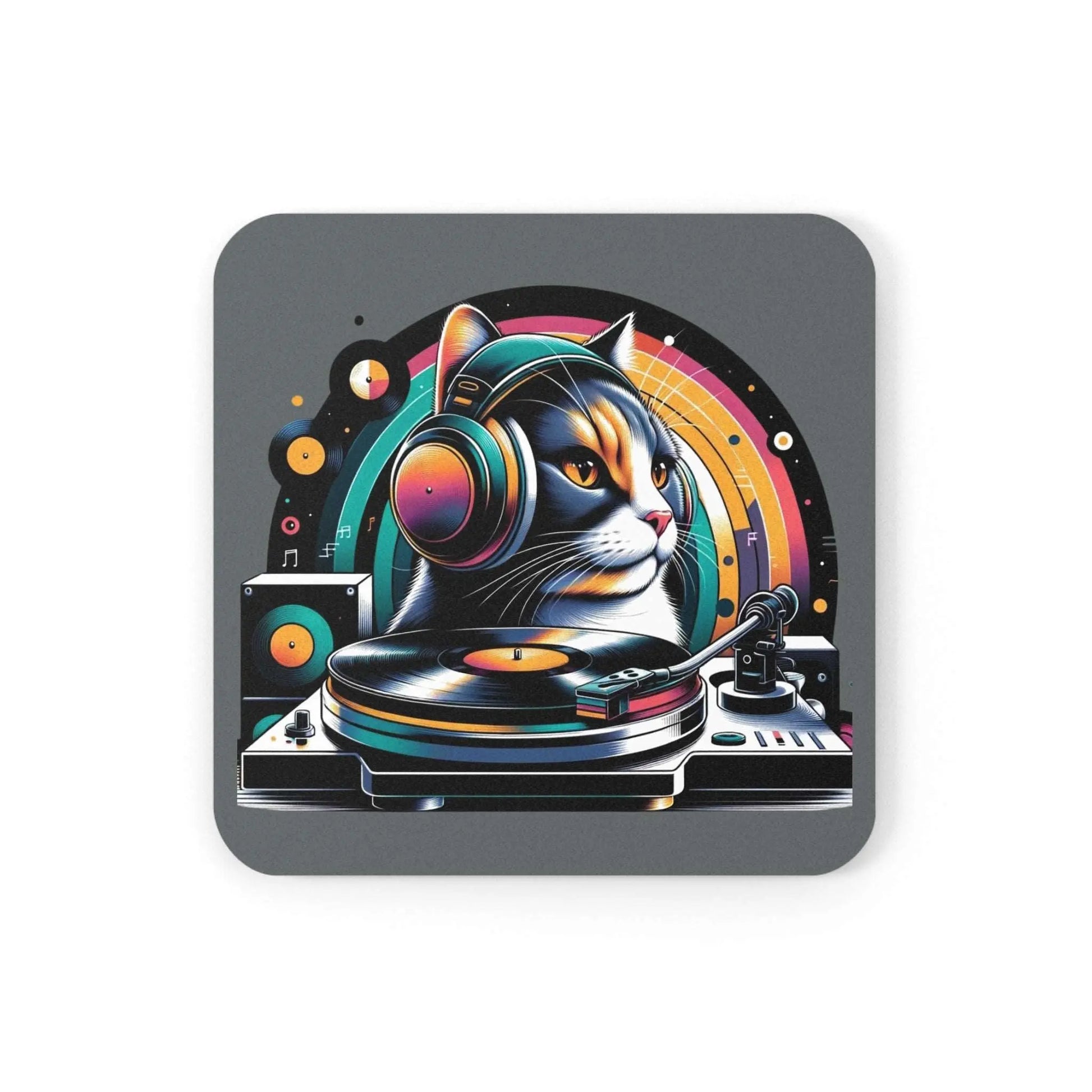 DJ Calico Cat - Coaster - Decor - Home Decor