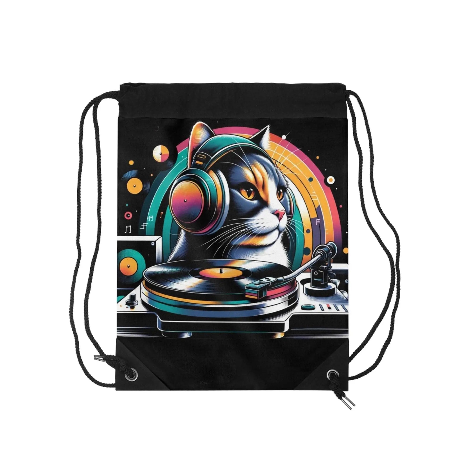 Dj Calico Cat - Drawstring Bag - Bags