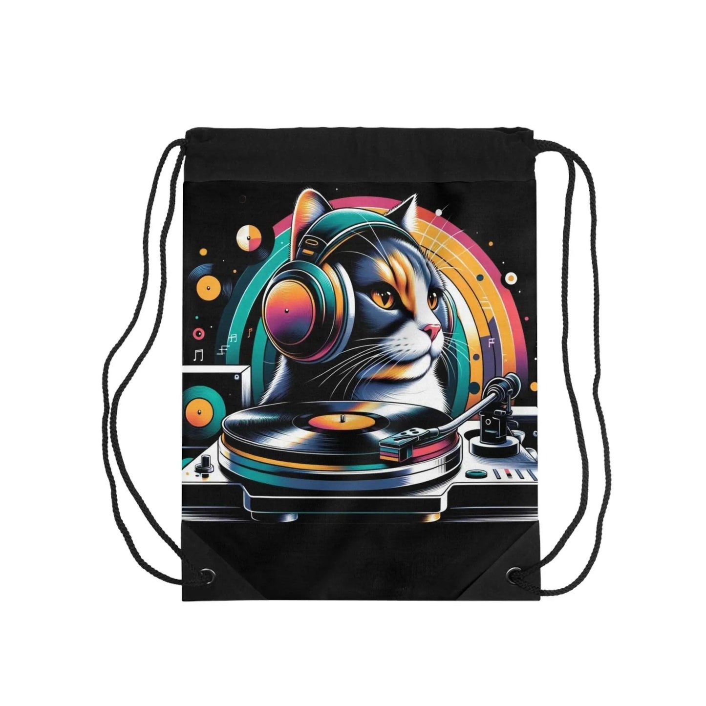 Dj Calico Cat - Drawstring Bag - Bags