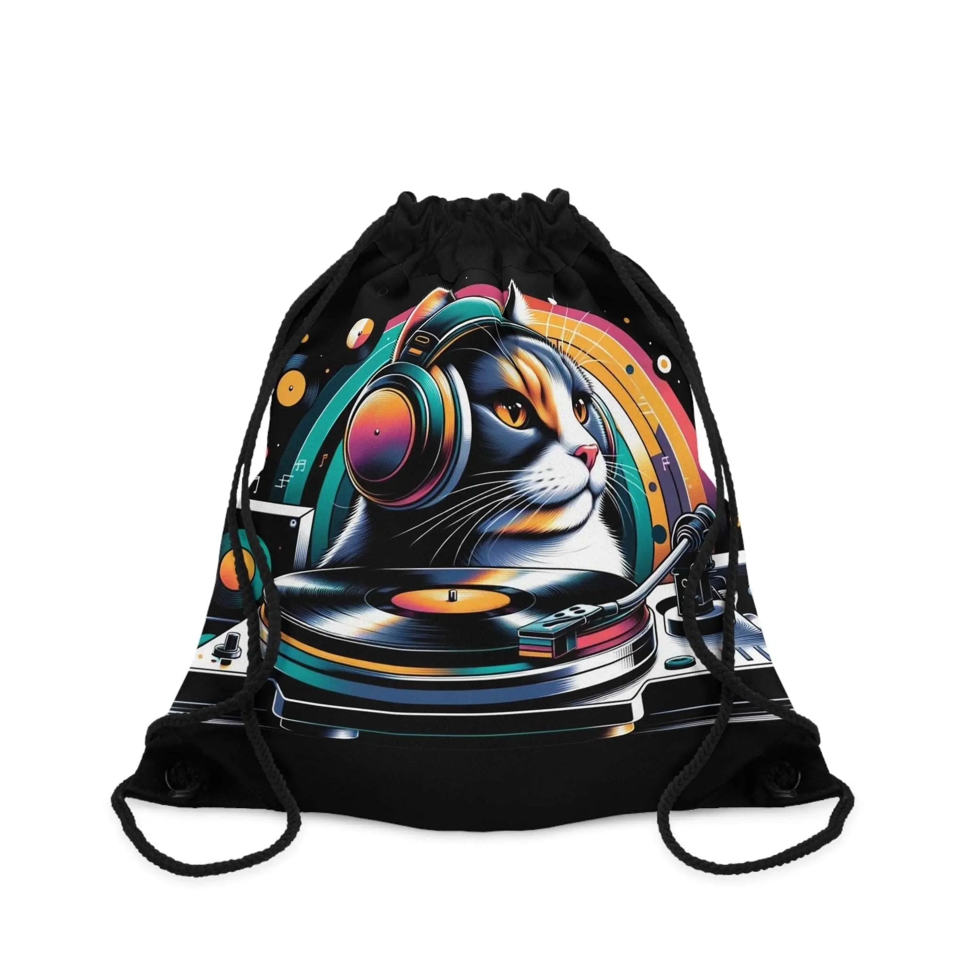 Dj Calico Cat - Drawstring Bag - Bags