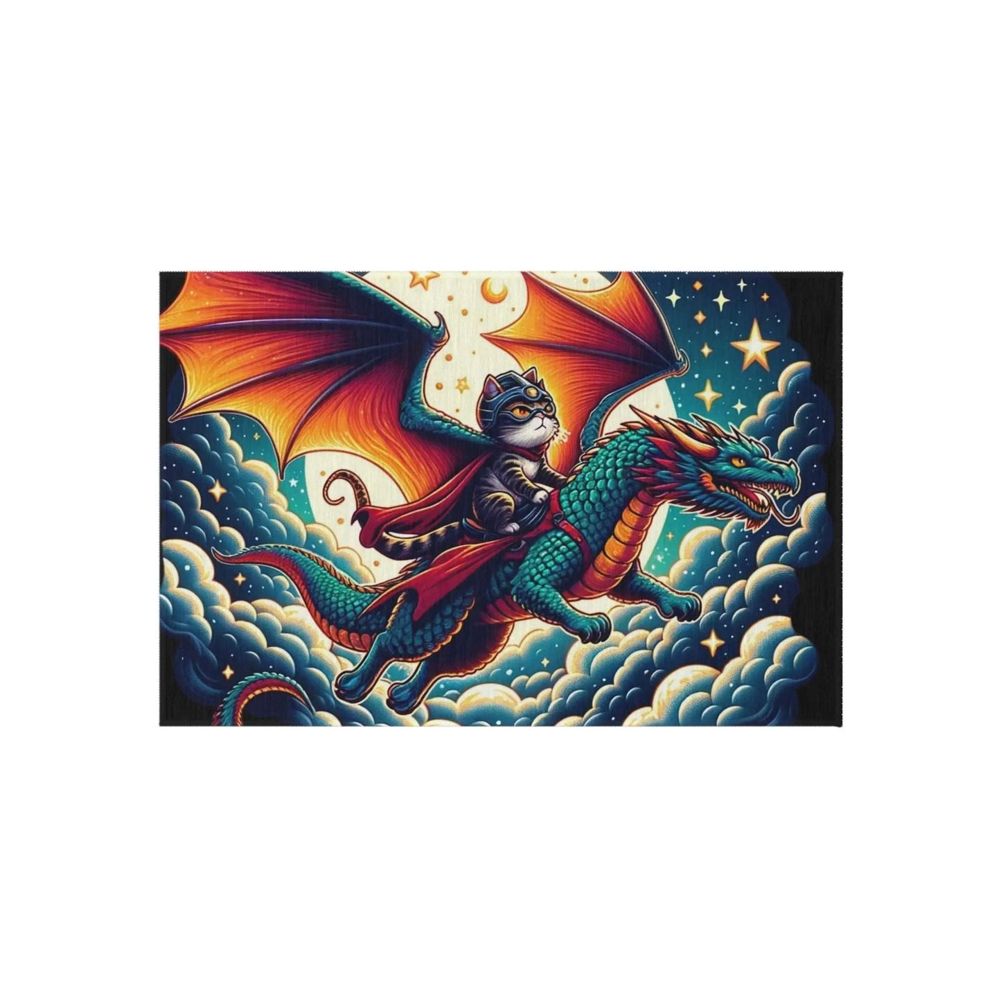 Dragon Adventure Cat - Indoor/Outdoor Rug - Home Decor