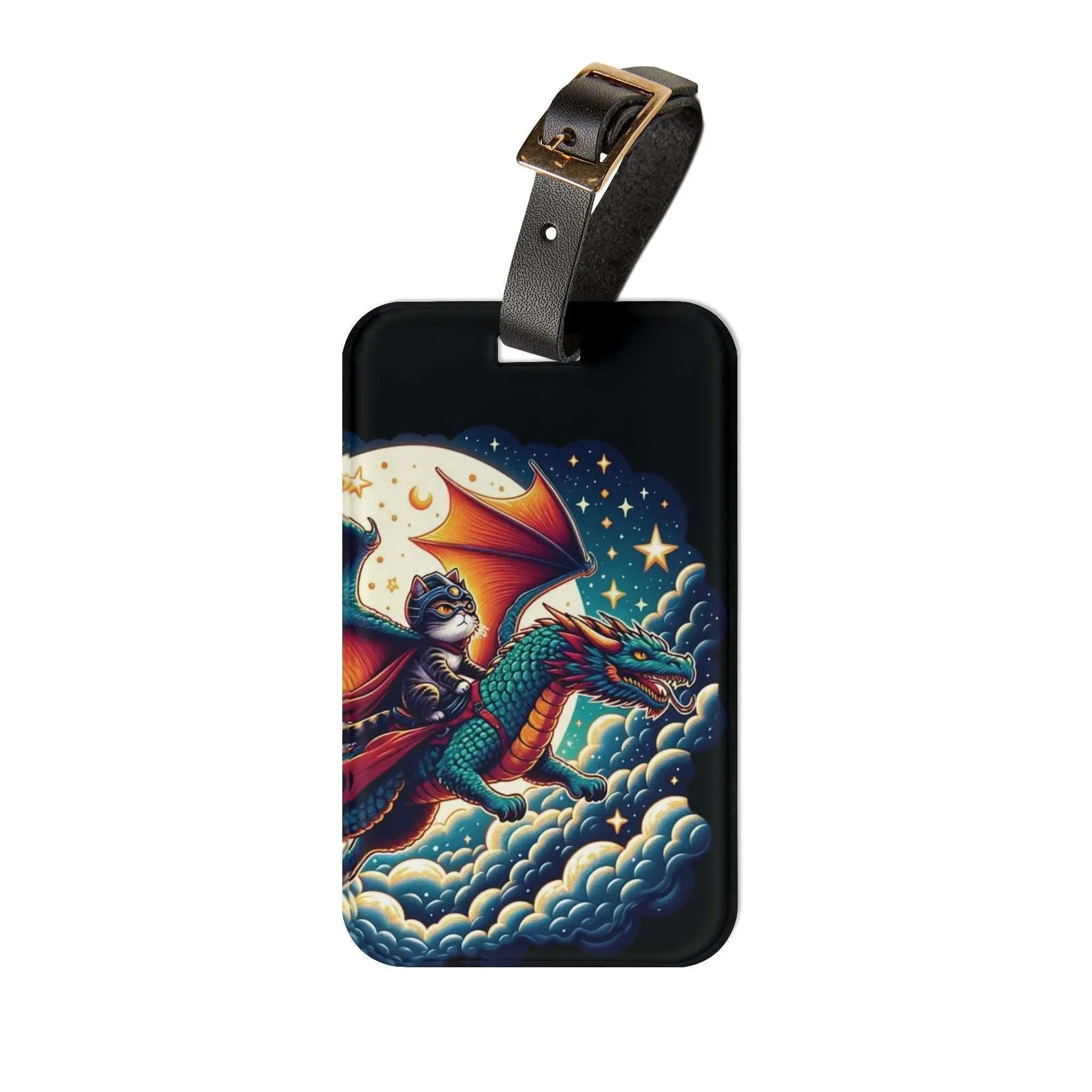 Dragon Rider Cat Adventurer - Luggage Tag - Accessories