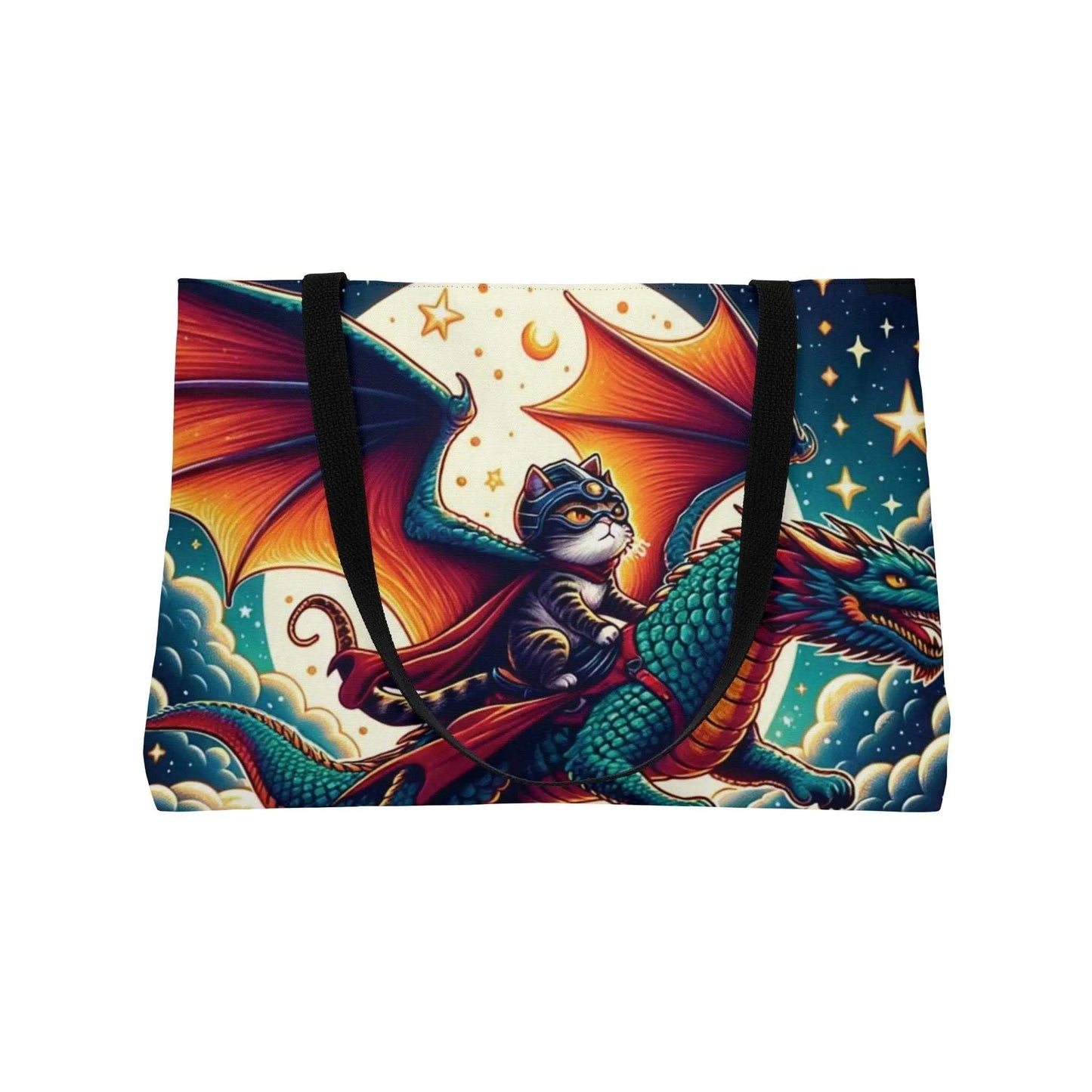 Dragon Rider Cat Adventurer - Weekender Tote Bag - Bags