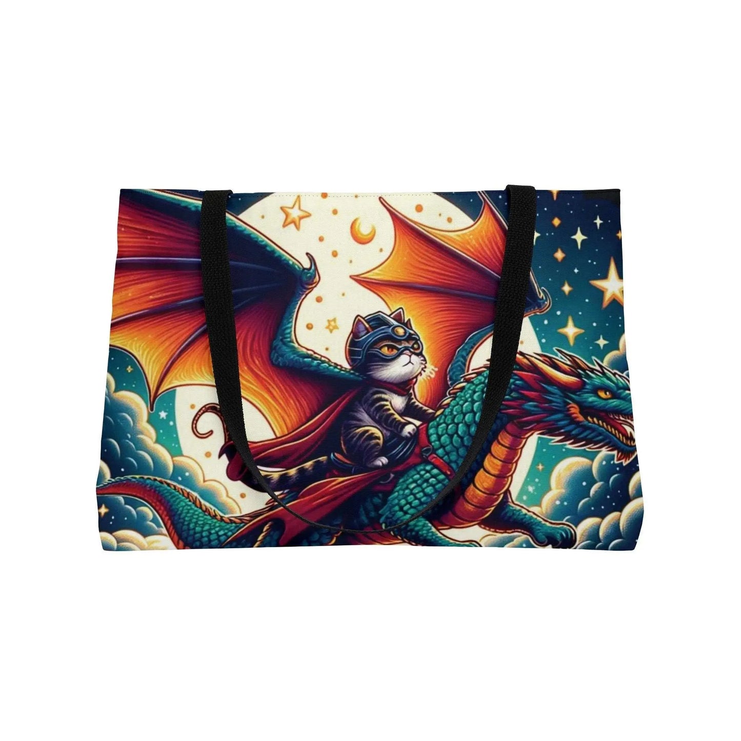 Dragon Rider Cat Adventurer - Weekender Tote Bag - Bags